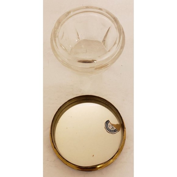 Glass Cosmetic Jar Vintage Irice Import Made in Germany U.S. Zone Post WWII - Picture 3 of 4